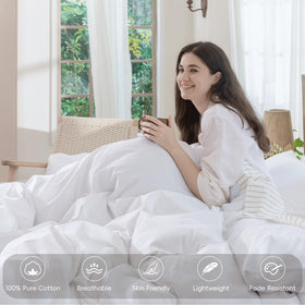 MooMee duvet cover displays hidden zip closure for a sleek look