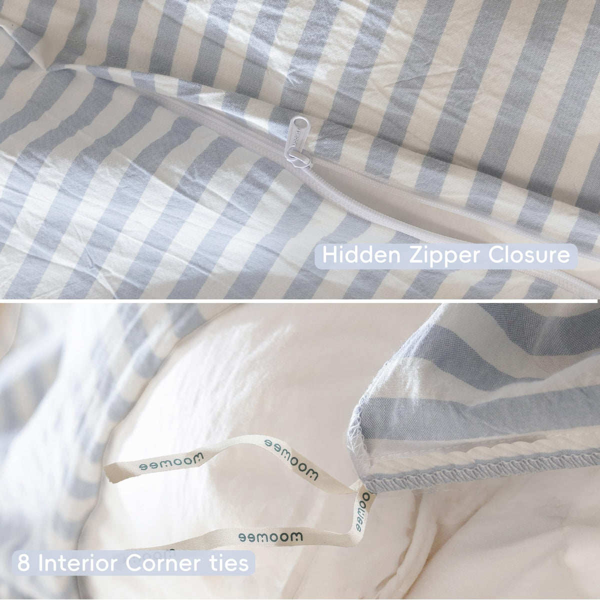 MooMee easy-care machine wash for quick, simple laundering.