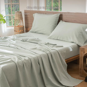 MooMee flat sheet 90x102 offers generous length for versatile styling