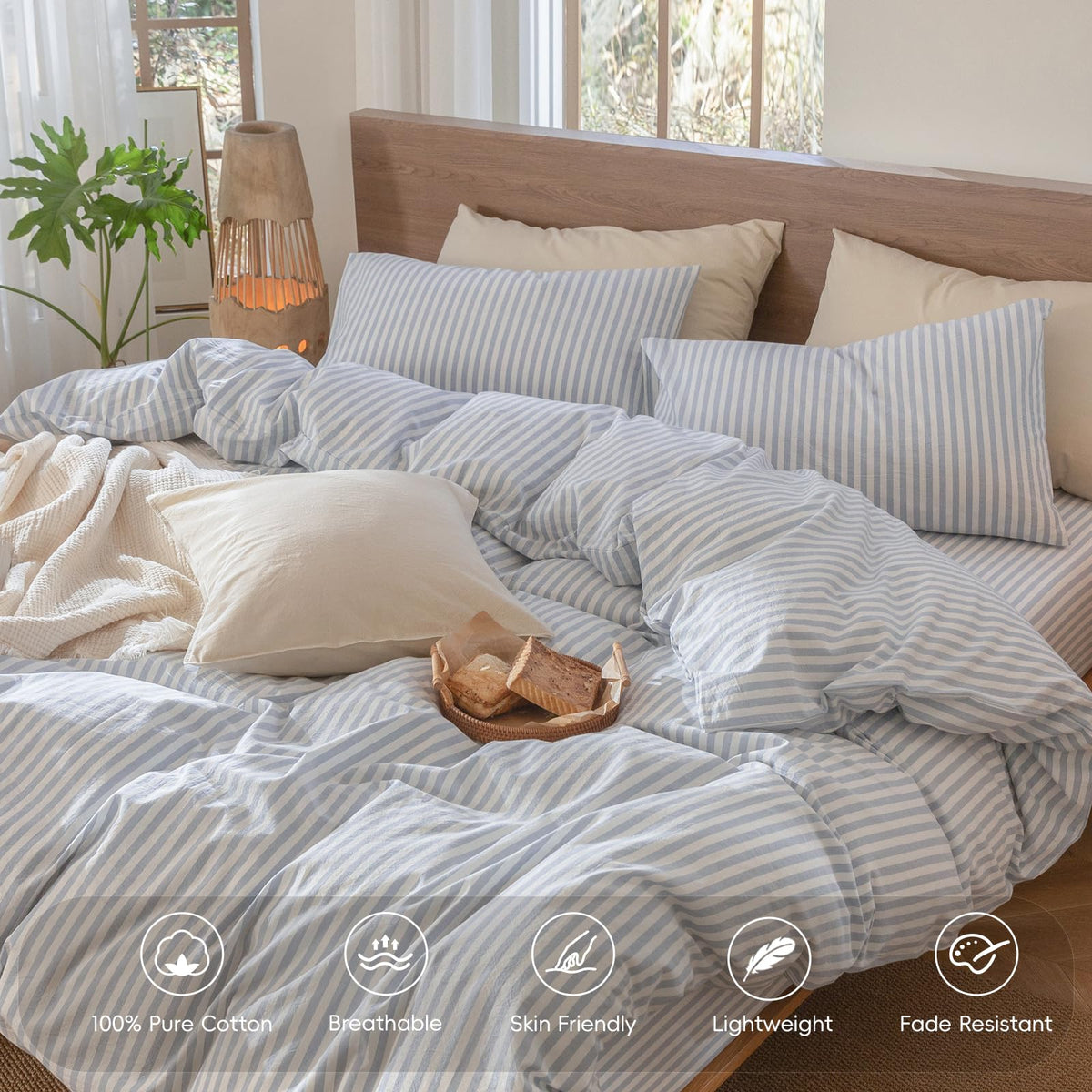 MooMee pillowcases 20x36 with envelope closures for neat pillows.