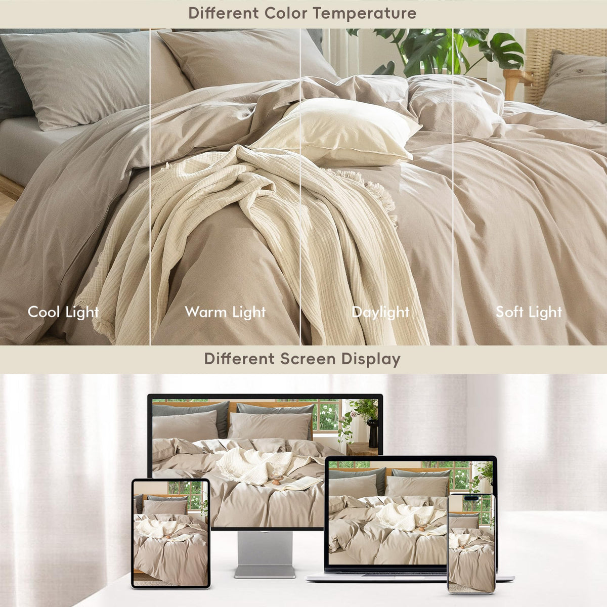 MooMee corner ties inside ensure duvet stays put during the night.