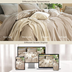 MooMee corner ties inside ensure duvet stays put during the night.