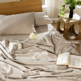 MooMee duvet cover hidden zip closure keeps bedding neat and secure.