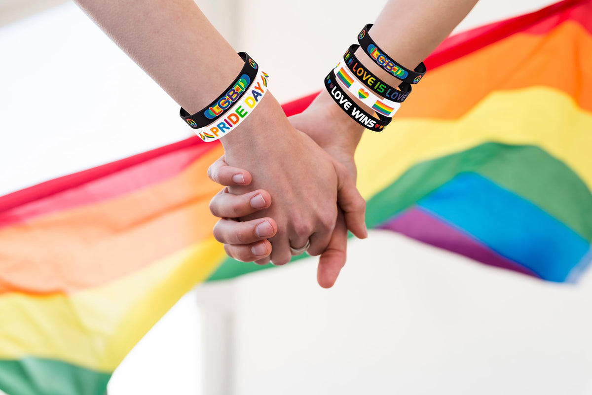 Moon Boat asexual pride colors wristbands support diverse communities at events