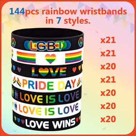 Moon Boat lesbian pride colors wristbands for festive ally celebrations