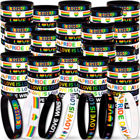Moon Boat pride wristbands in rainbow stripes for vibrant festival visibility