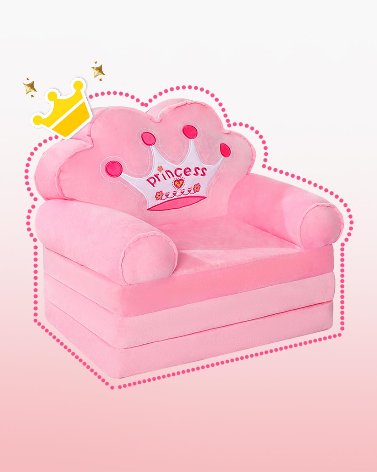 MOONBEEKI kids couch removable cushion cover simplifies cleaning and care