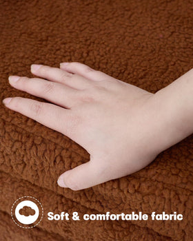MoonBEEKI sherpa fabric closeup shows soft, cozy texture kids love.