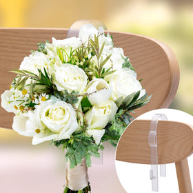 Moonoom garland ribbon clip detail helps anchor drapes along seating areas.