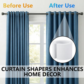 Moonoom spacers demonstrate a neat curtain spacing example for a tidy room.