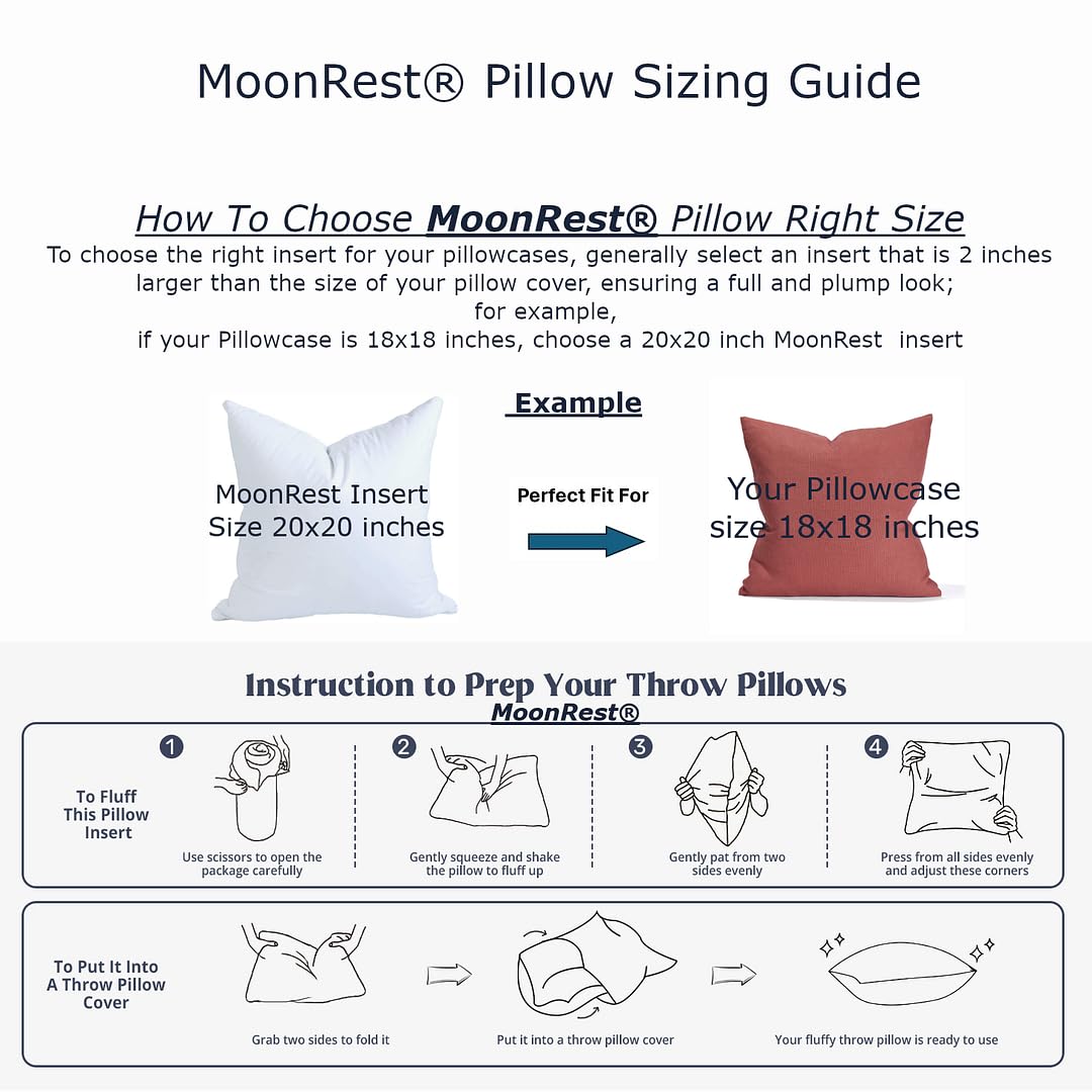 MoonRest machine-washable care label indicates easy cleaning and low-maintenance care