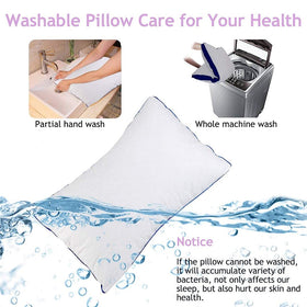 MoonRest Premium Lumbar Pillow Insert care instructions for easy washing