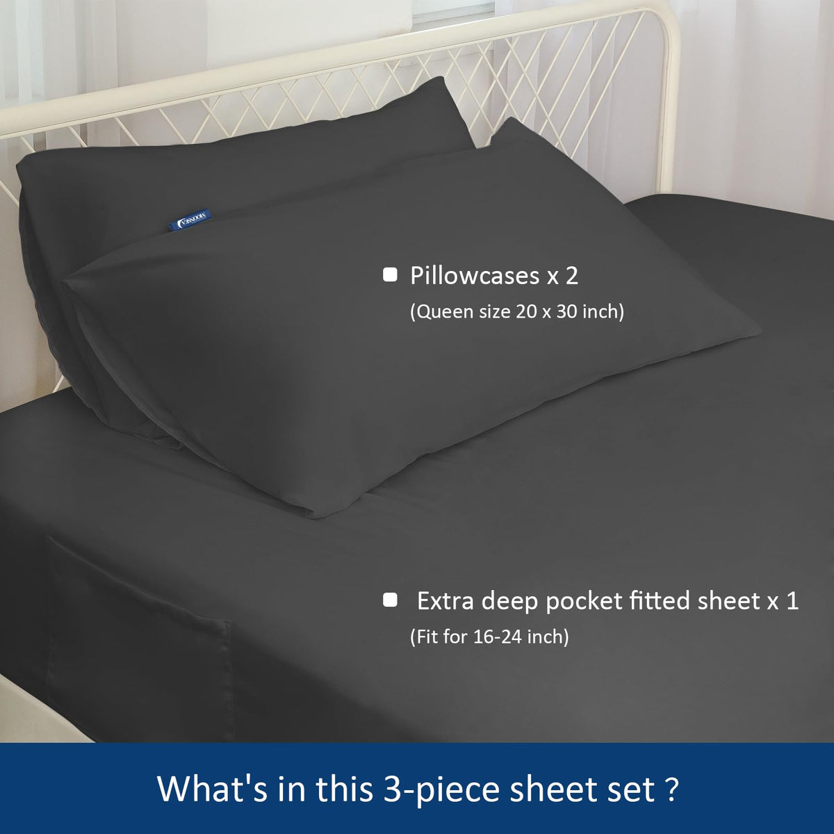 Moonsea fitted sheet close-up in soft microfiber for breathable, comfortable sleep.