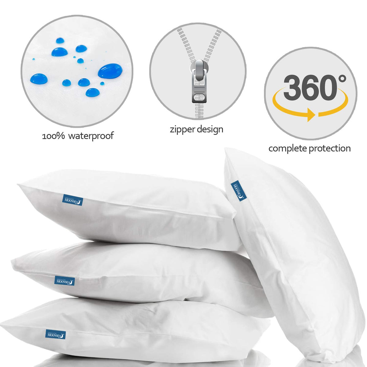 Moonsea king pillow protector is machine washable for easy care