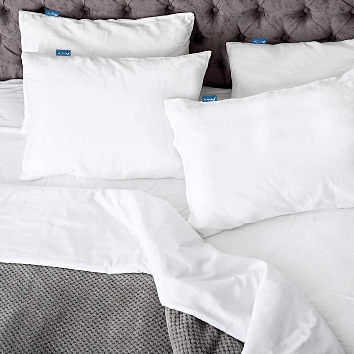 Moonsea king pillow protector heavy-duty zipper provides secure fit