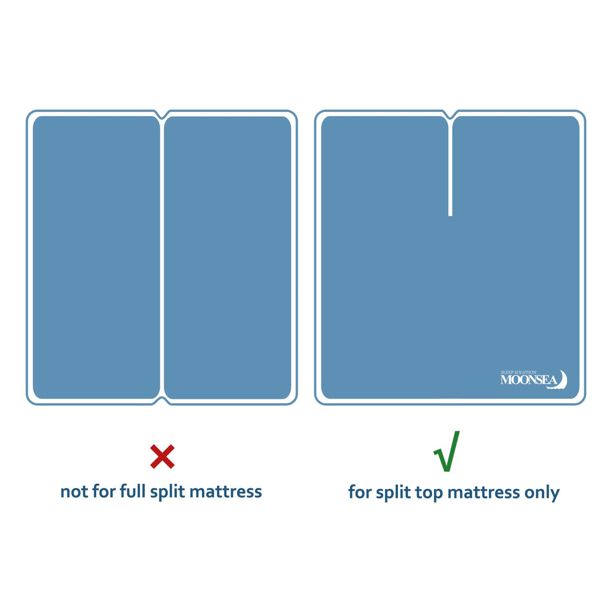 Moonsea protector is machine washable and dryable on low heat for easy care.