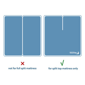 Moonsea protector is machine washable and dryable on low heat for easy care.