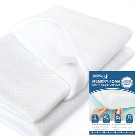Moonsea queen cover 3-4 inch with zipper protects and fits snugly