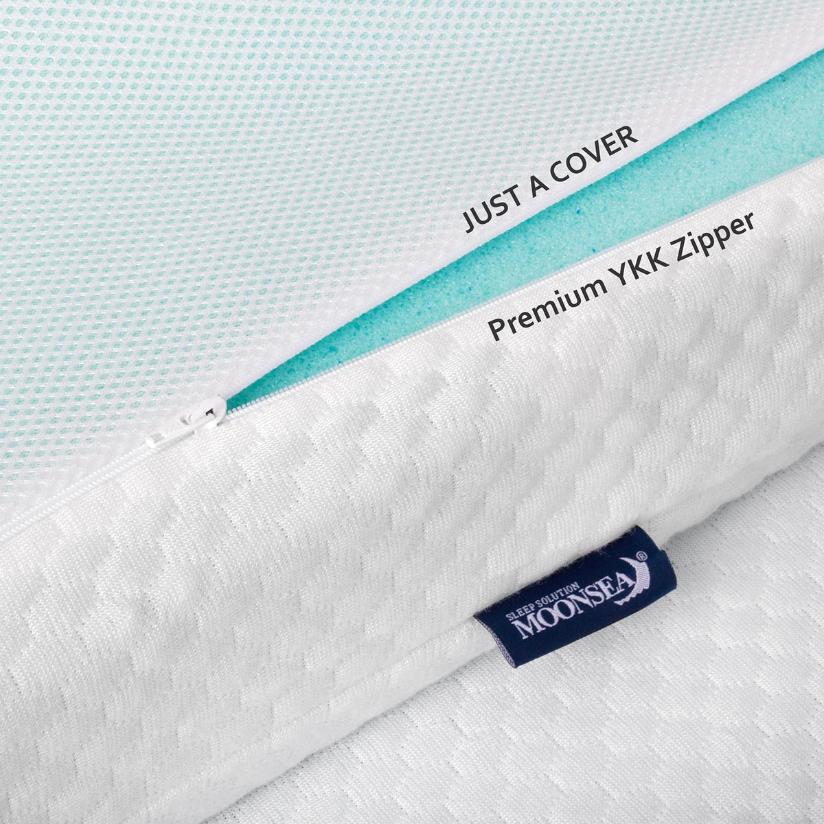 Moonsea removable, washable cover for easy care of toppers