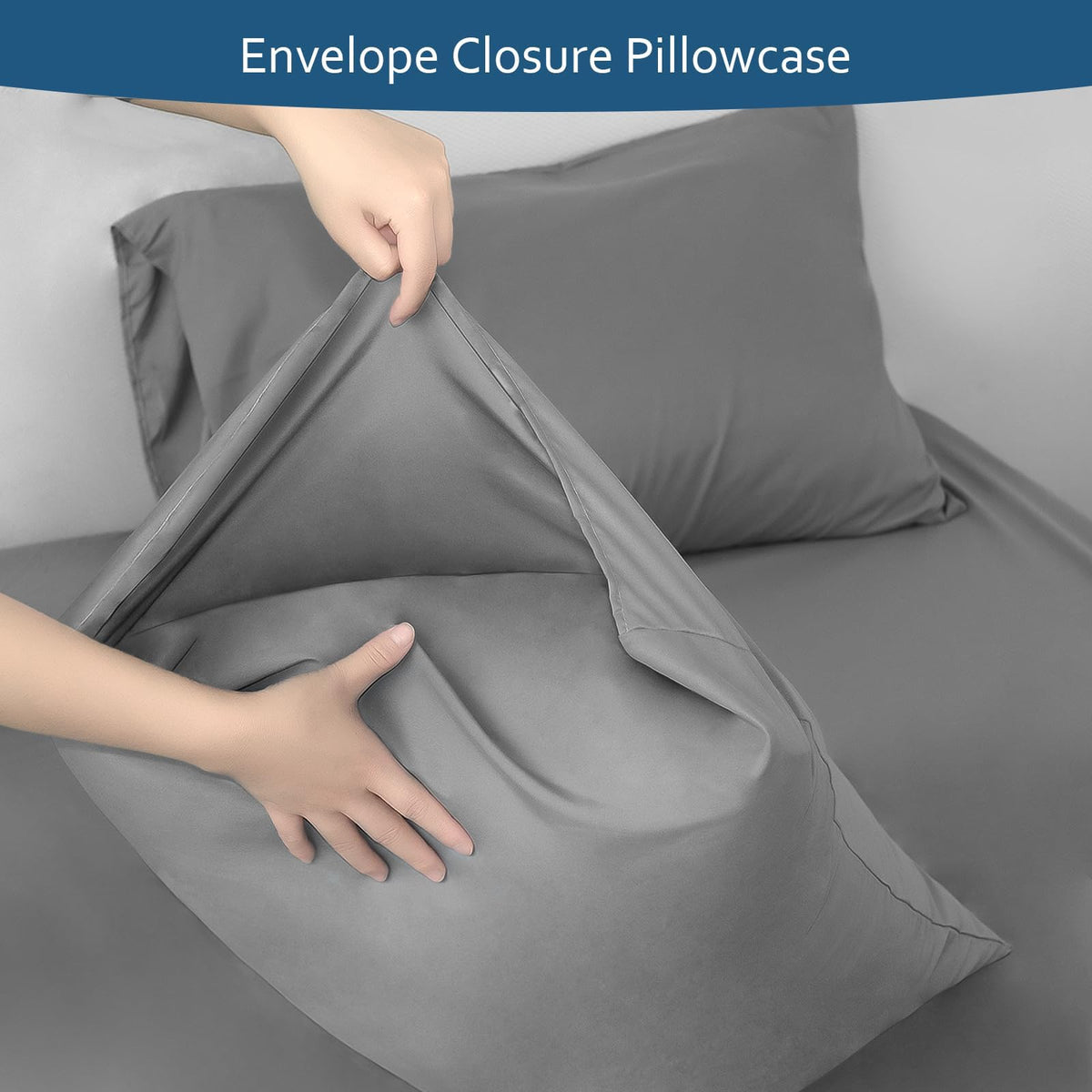 Moonsea pillowcase edging shows refined pintuck detail for elegance