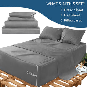 Moonsea pillowcase pair with pintuck edges for a polished look