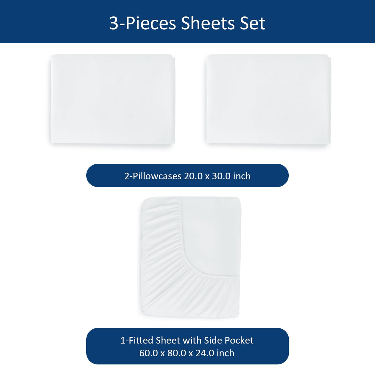 Moonsea Queen Sheet Sets side pocket design keeps remotes and essentials within easy reach.