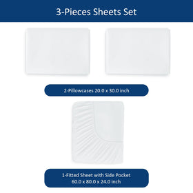 Moonsea Queen Sheet Sets side pocket design keeps remotes and essentials within easy reach.