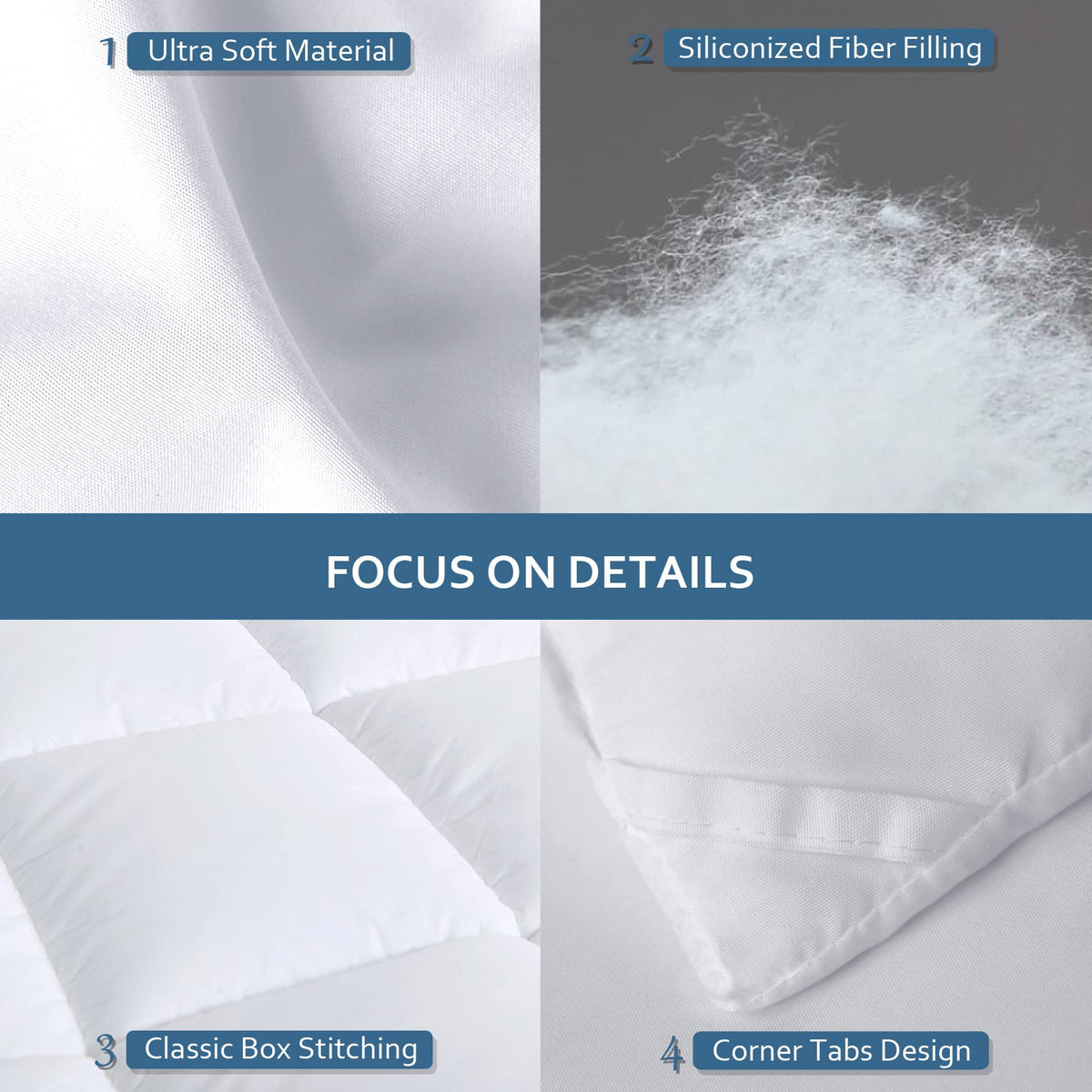 Moonsea siliconized fiber filling stays fluffy and warm.