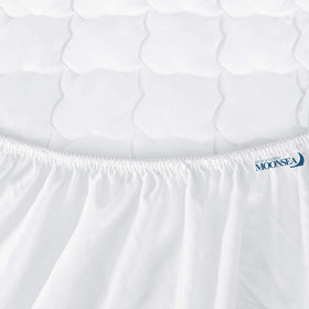 Moonsea twin pillow-top quilting adds cushioned comfort and quiet nights.