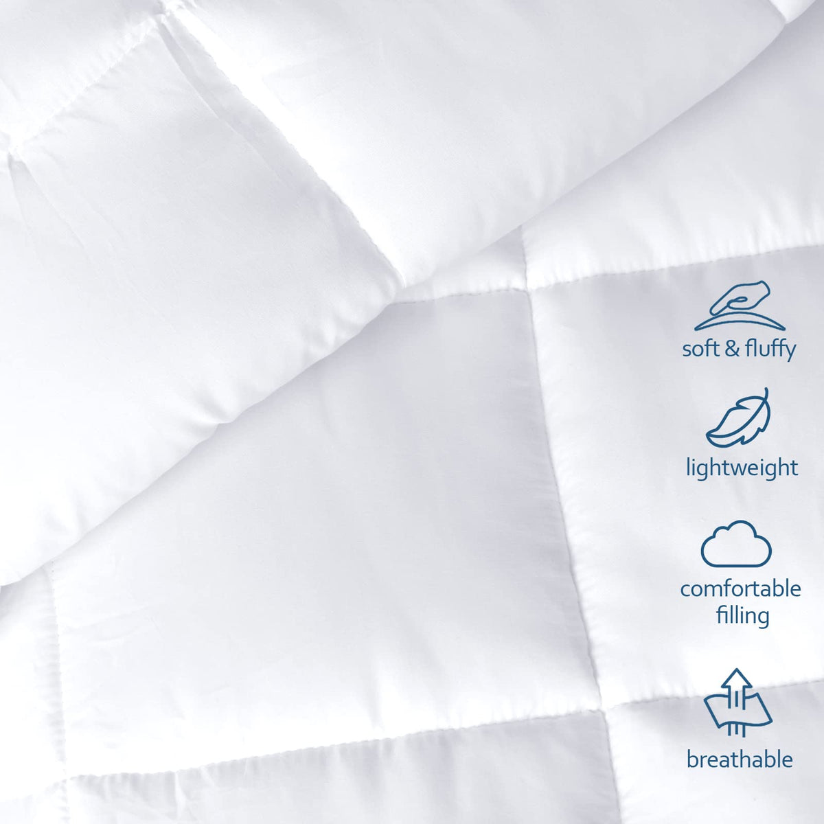 Moonsea ultra-soft microfiber fabric provides breathable comfort year-round.