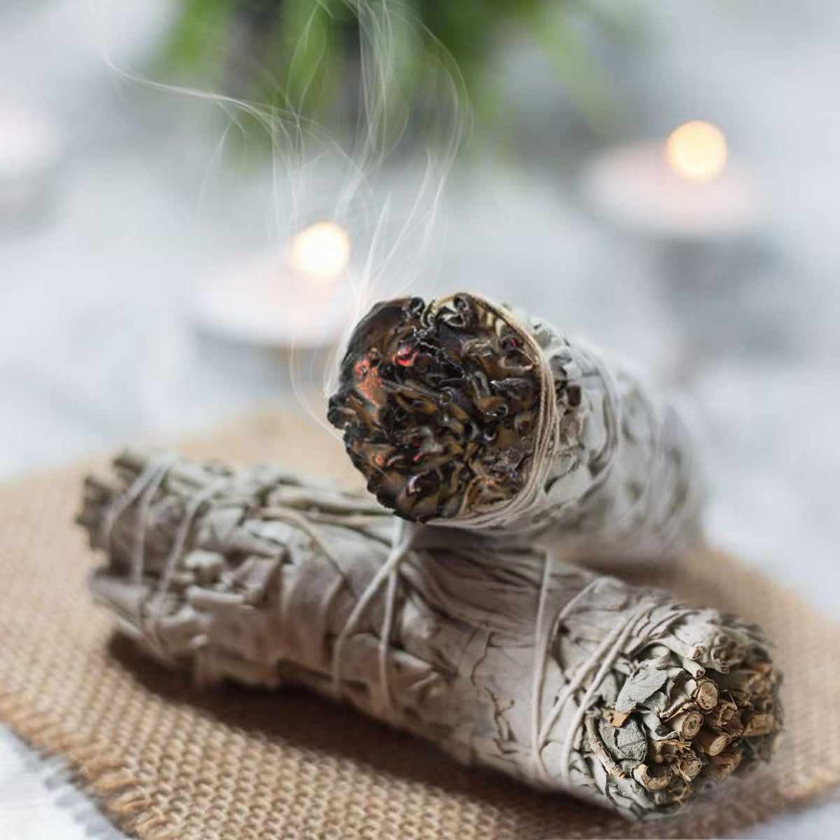 Moonwater Elixirs lunar-infused sage aids energetic release during cleansings.