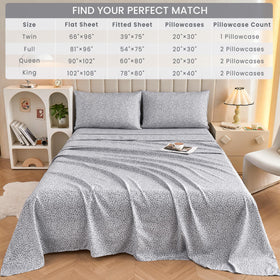 Mooreeke cheetah print sheets fit queen beds with secure pockets