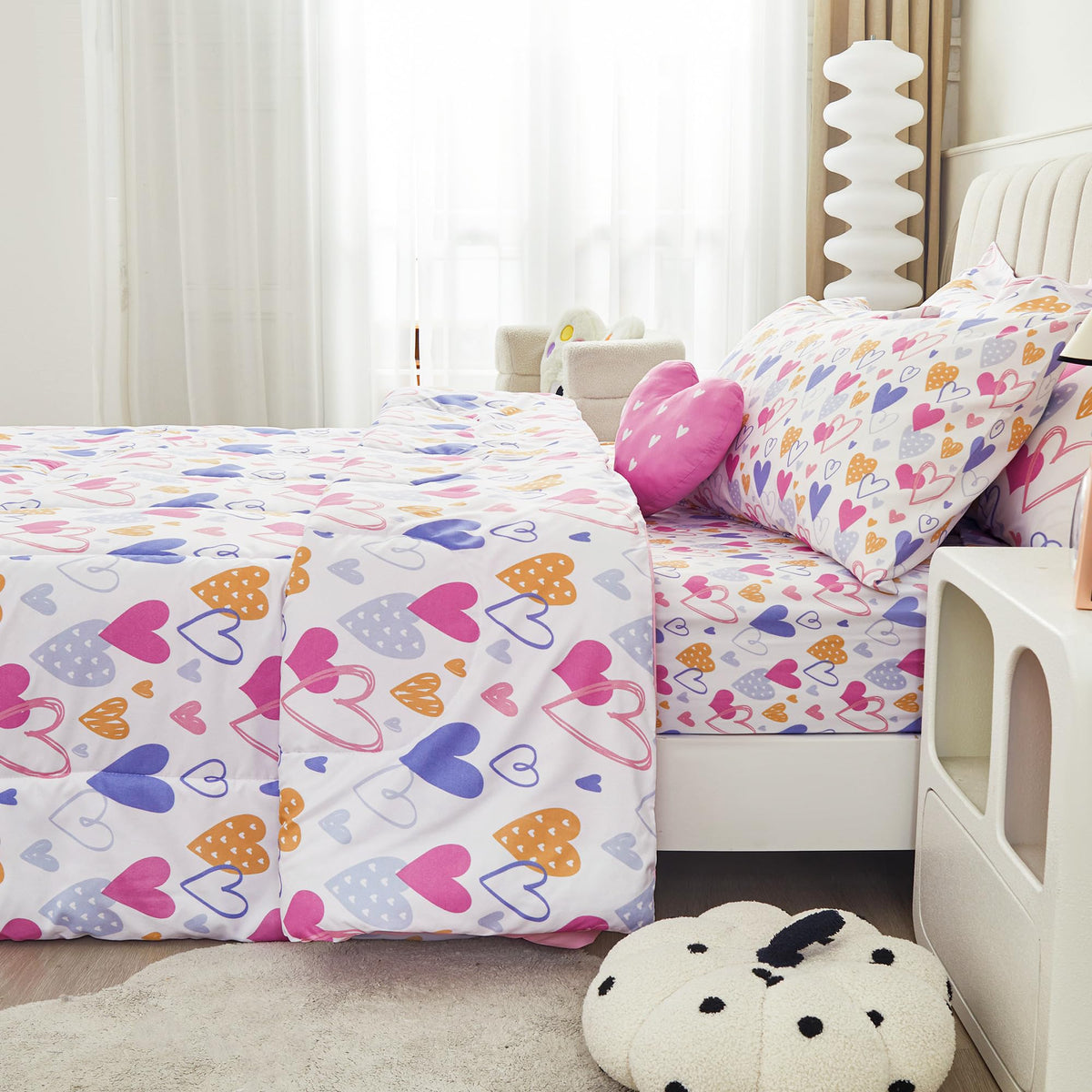 Mooreeke decorative toy pillow adds playful charm to bed setup