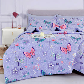 Mooreeke twin comforter set with butterfly pattern adds playful charm to a teen room