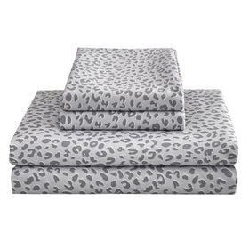 Mooreeke leopard cheetah queen sheets with soft microfiber texture for comfort