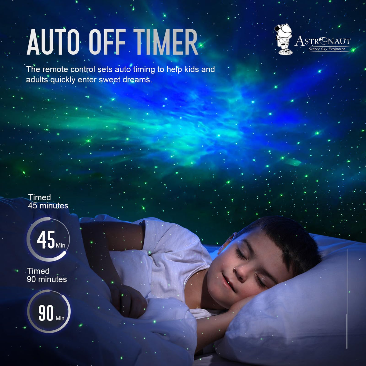 Mooyran 45-90 minute timer helps auto-off after bedtime.