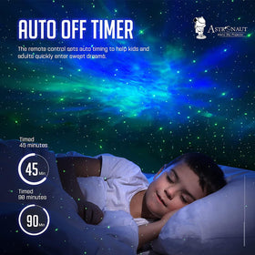 Mooyran galaxy lamp enhances bedroom ambiance for kids and adults.