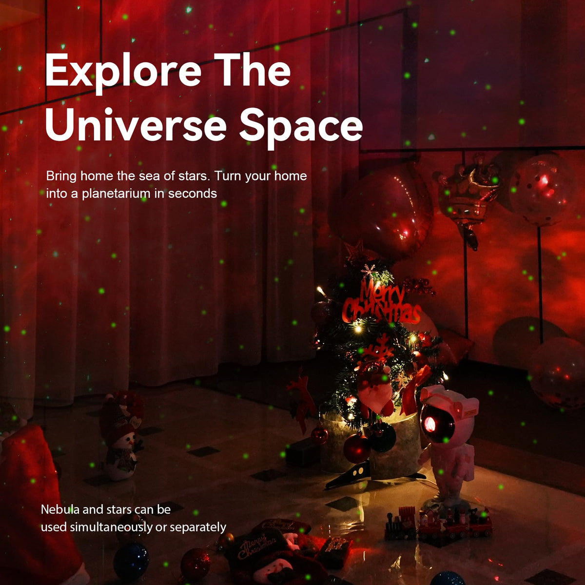 Mooyran Star Projector offers eight nebula effects for immersive room ambience
