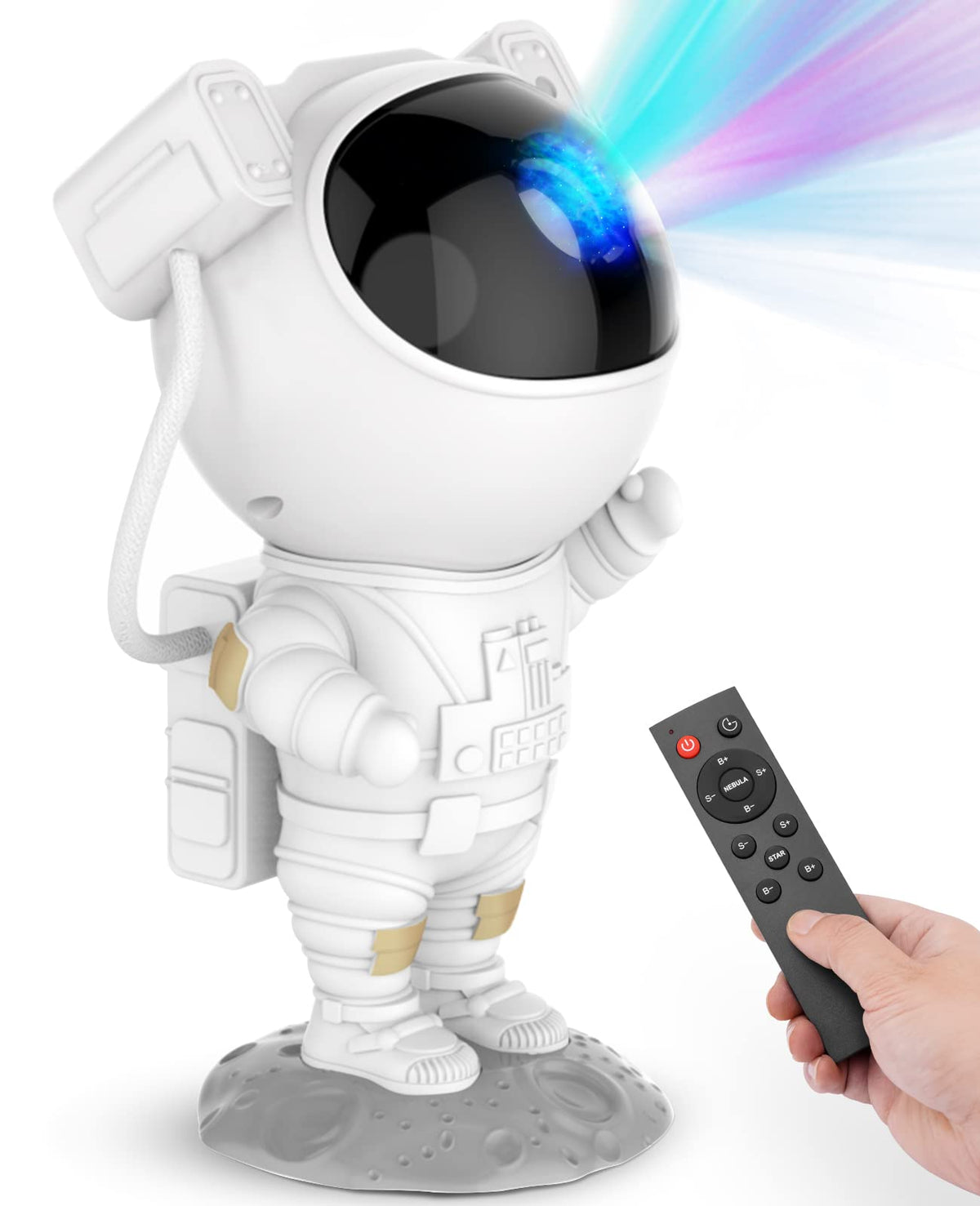 Mooyran Star Projector with adjustable astronaut head angle for versatile nebula projection