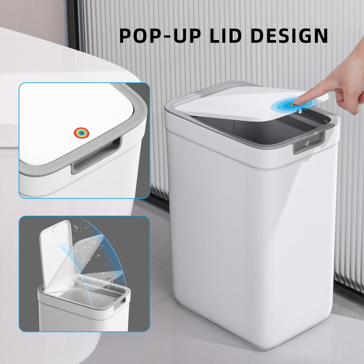 MOPALL 2.5-gallon small trash bin fits tight spaces