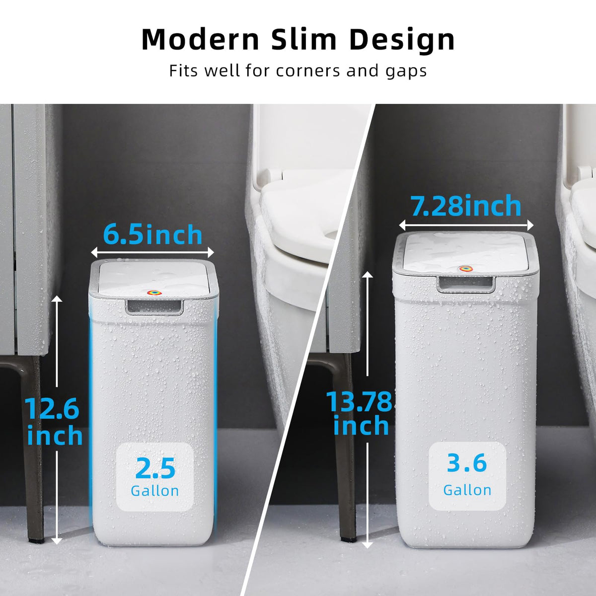 MOPALL 3.6-gallon can suitable for bathrooms and offices
