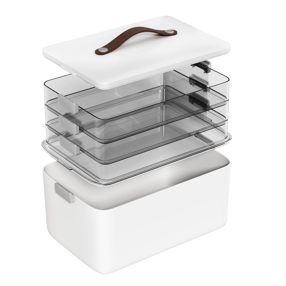 MOPALL 4-tier medicine organizer top view for quick item spotting