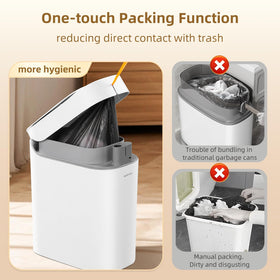 MOPALL auto-sealing bag cinch locks in odors after disposal.
