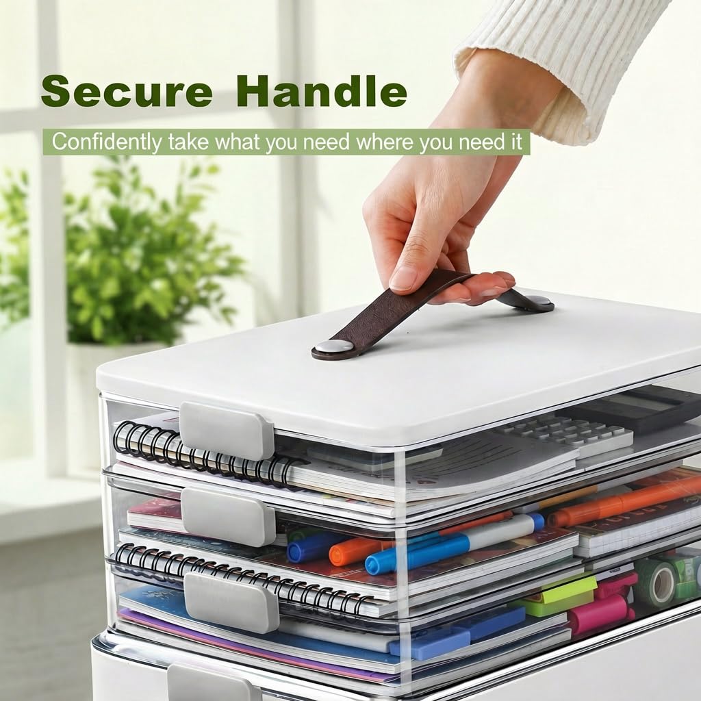 MOPALL leather-handle close-up shows portable design and secure latch