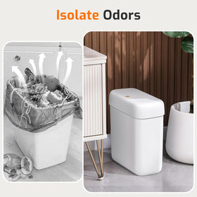 MOPALL pet-proof trash bin deters curious pets from tipping the can.