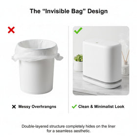 MOPALL slim 6-9 inch wide bathroom bin fits tight spaces.