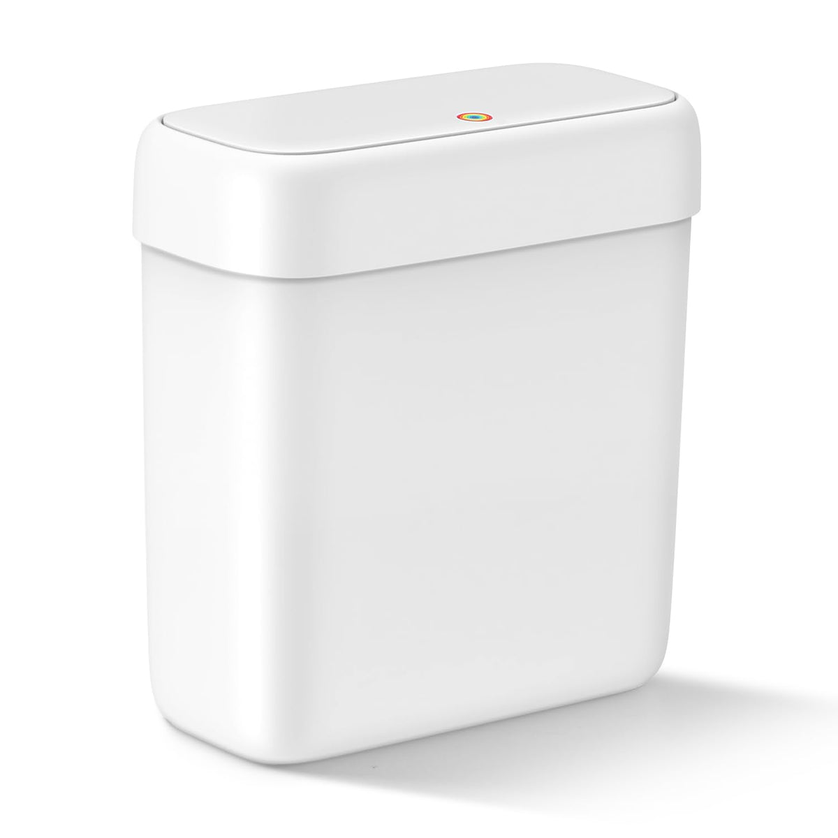MOPALL small bathroom trash can with lid keeps odors contained in tight spaces.