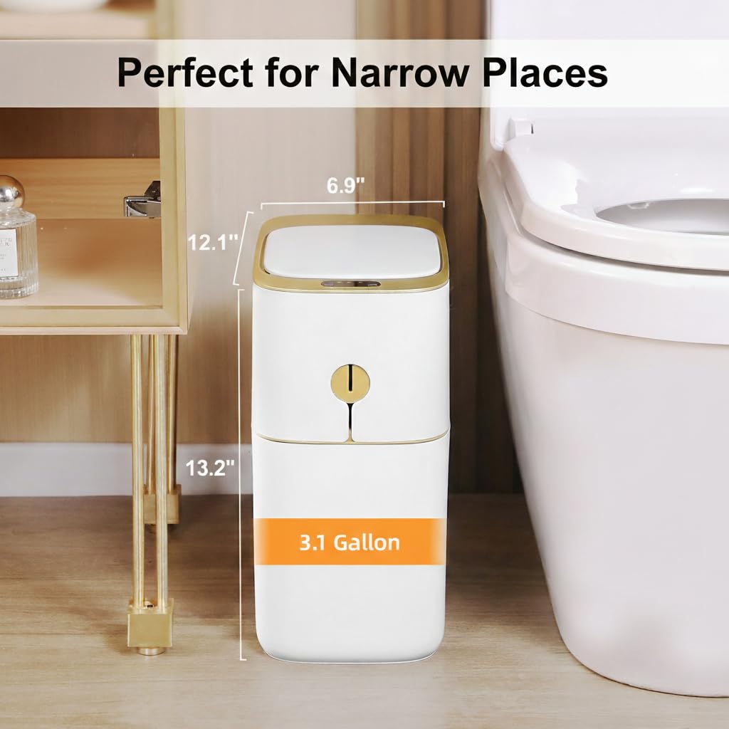 MOPALL touchless trash bin sensor lid opens quickly for hands-free tasks.