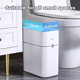 MOPUP motion-sensor trash can opens silently near sinks.