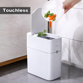 MOPUP lid with air-damping closes quietly for bedrooms and offices.